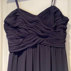 Ralph Lauren Evening Navy Blue strapless floor length gown, size 14